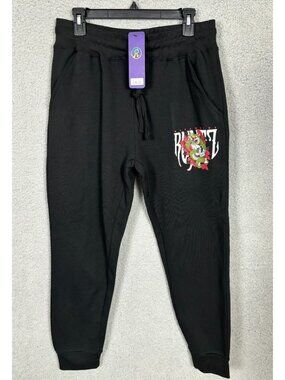 Runtz Worldwide Men's Snakez & Skull Jogger Pants Black Large New With Tag's.